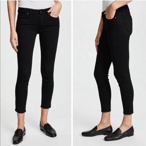 Paige 26 black verdugo crop slim jean.